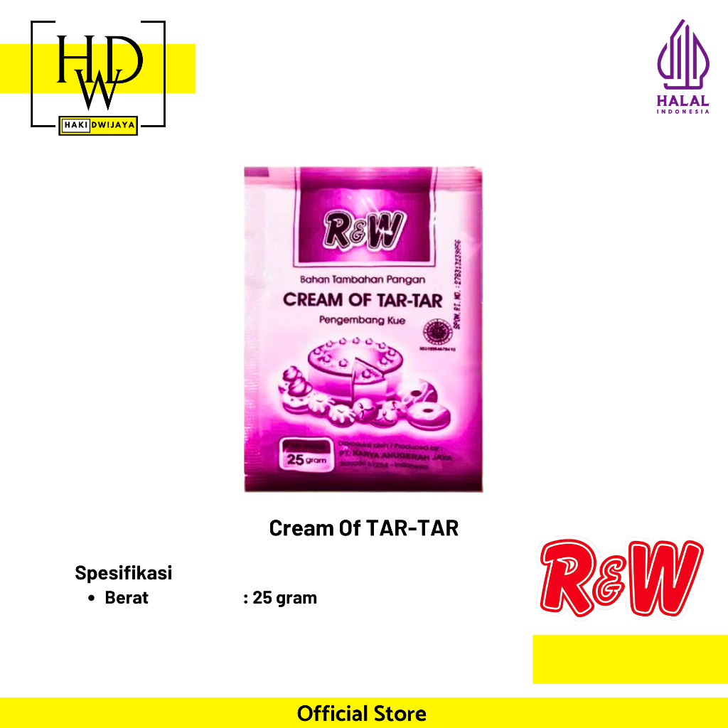 

[25gr] Cream of Tar-tar tartar Rajawali R&W Sachet