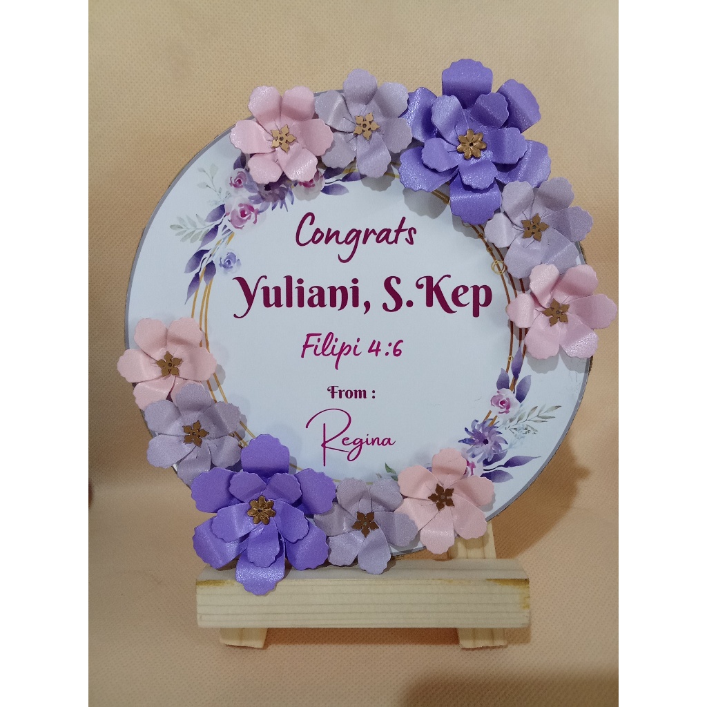 Papan Mini Ucapan Papan Bunga Karangan Bunga Kertas Souvenir Papan Ucapan