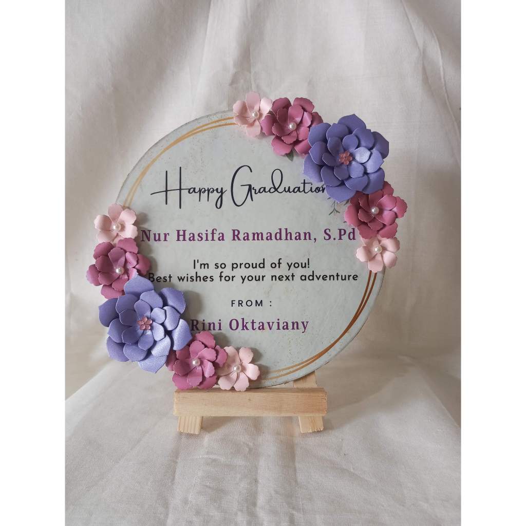Papan Mini Ucapan Papan Bunga Karangan Bunga Kertas Souvenir Papan Ucapan