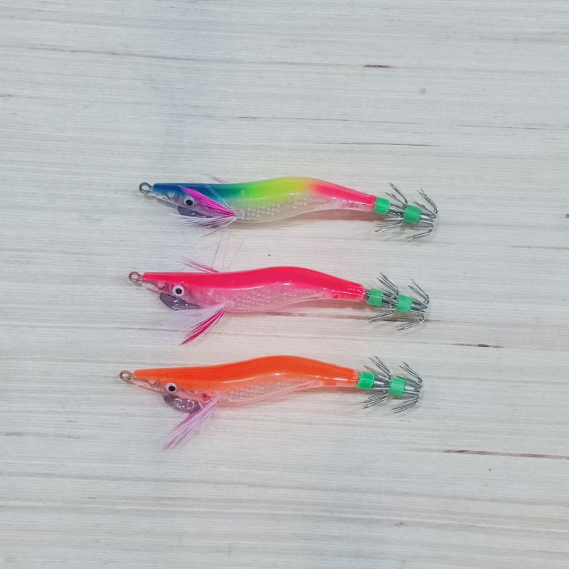 Umpan Cumi Udang Asari Lazarus AK47 Glow in the Dark 2.0
