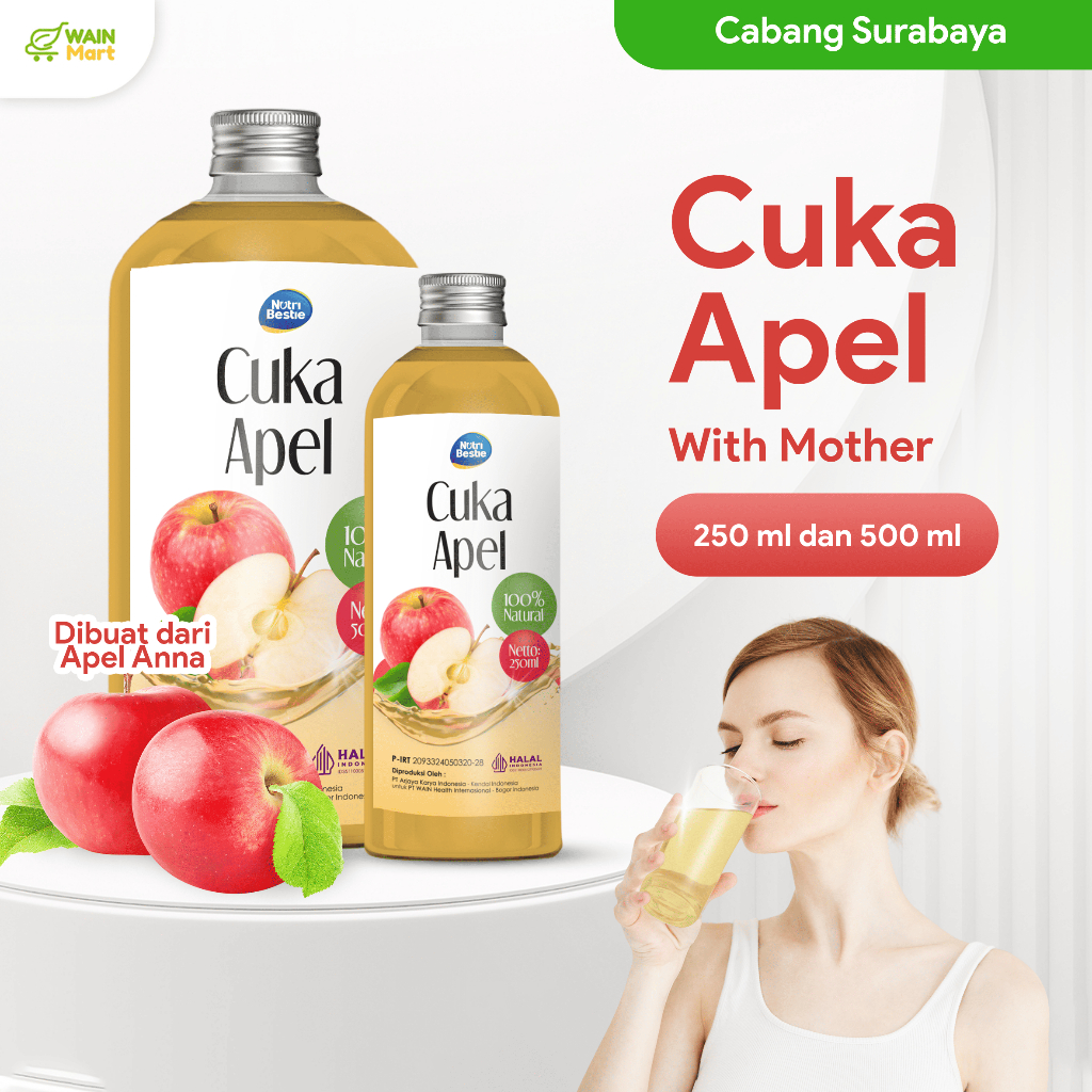 

Wainmart Apple Cider Vinegar / Cuka Apel untuk Kesehatan Kulit Diet