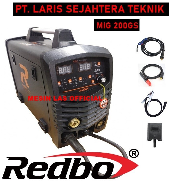 Mesin Las Redbo Pro MIG 200 GS Trafo Las Inverter IGBT Garansi 1 Thn