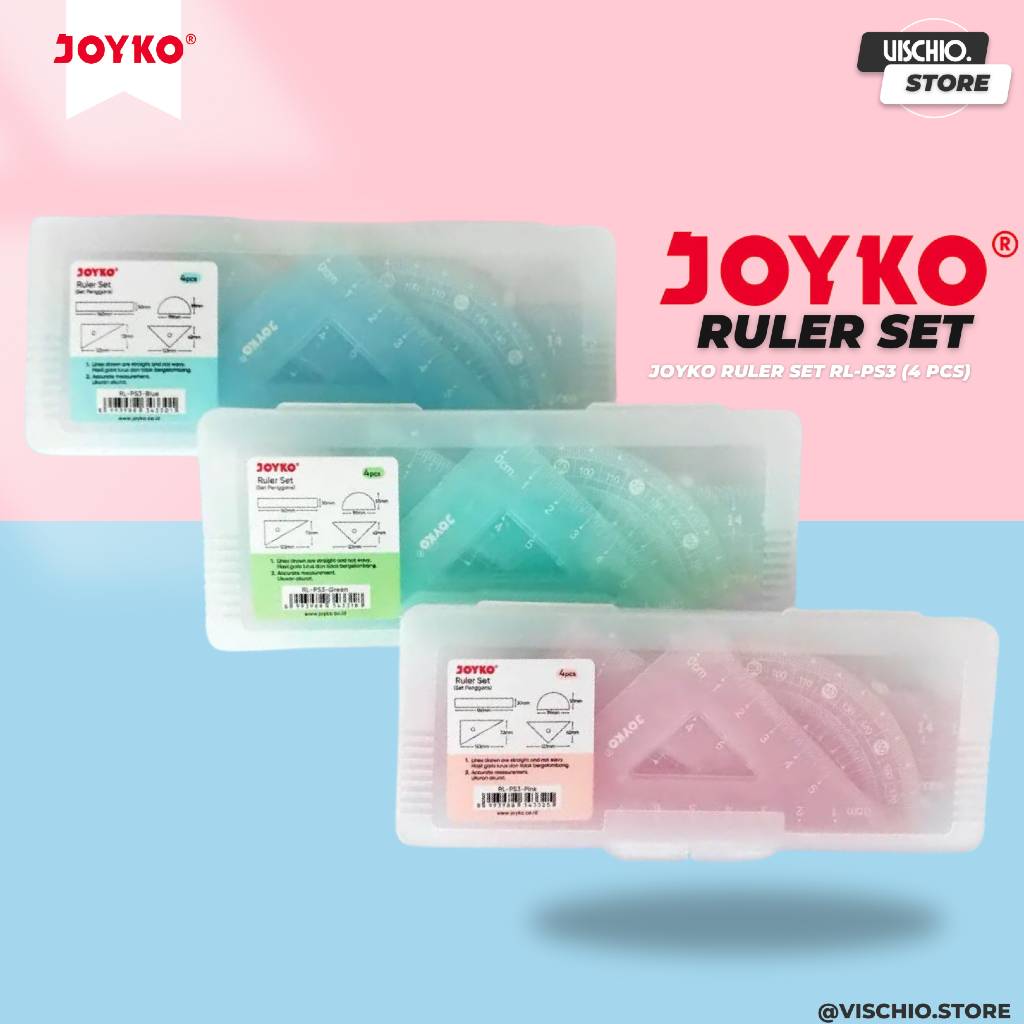 

JOYKO Penggaris Ruler Set RL-PS3 (1 SET 4 PCS)