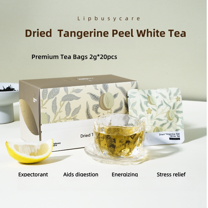 

【LIPBUSYCARE】HERBAL PEEL JERUK TEH Teh【Kecantikan/Pelangsingan/Detoksifikasi/Organik/Lezat/】Tangerine Peel White Tea 20 Tea Bags 陈皮白茶