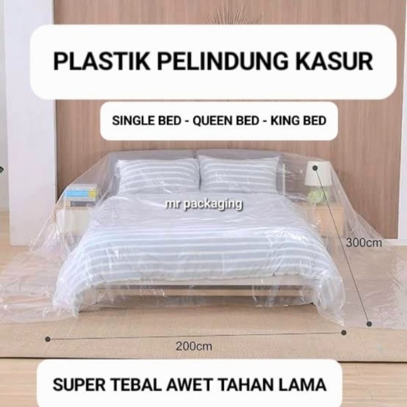 Cover Penutup Kasur 200x200cm PLASTIK ROLL UK TERLENGKAP 230cm 200cm 150cm 120cm 100cm 70cm 60cm | P