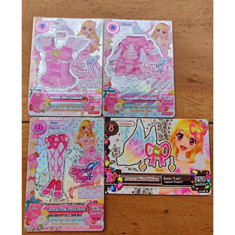 Aikatsu Angely Sugar Aurora Kiss Set Premium Card Ichigo Seri 1