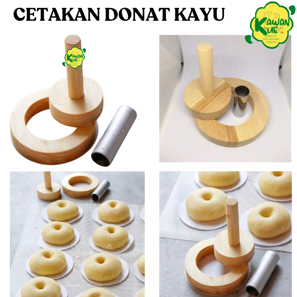 Cetakan Donat Kayu Satu Set Diameter 6cm, 7cm dan 8cm/CETAKAN DONAT KAYU