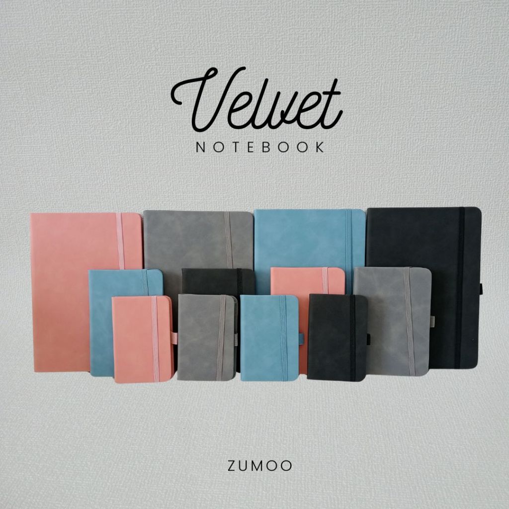 

ZUMOO VELVET NOTEBOOK A5 / A6 / A7 Bahan Premium Elegan Easy To Use