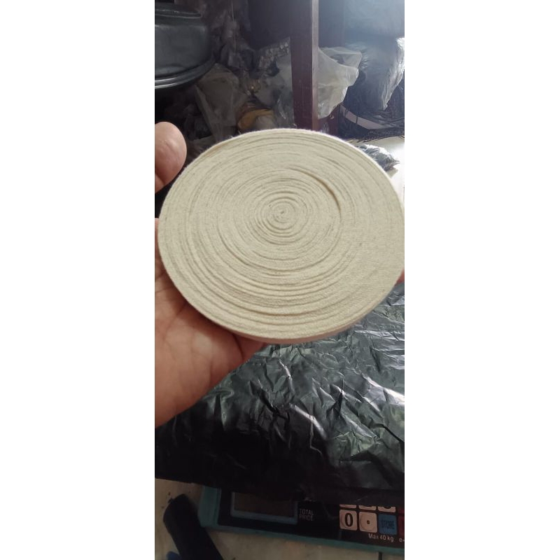 pita katun 1cm warna cream