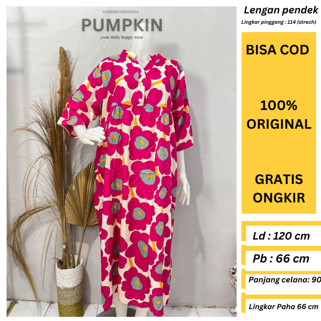 Daster Nayla Homedress Kekinian Busui Bumil Friendly Rayon Viscose LD 125 lengan panjang 100% Ori