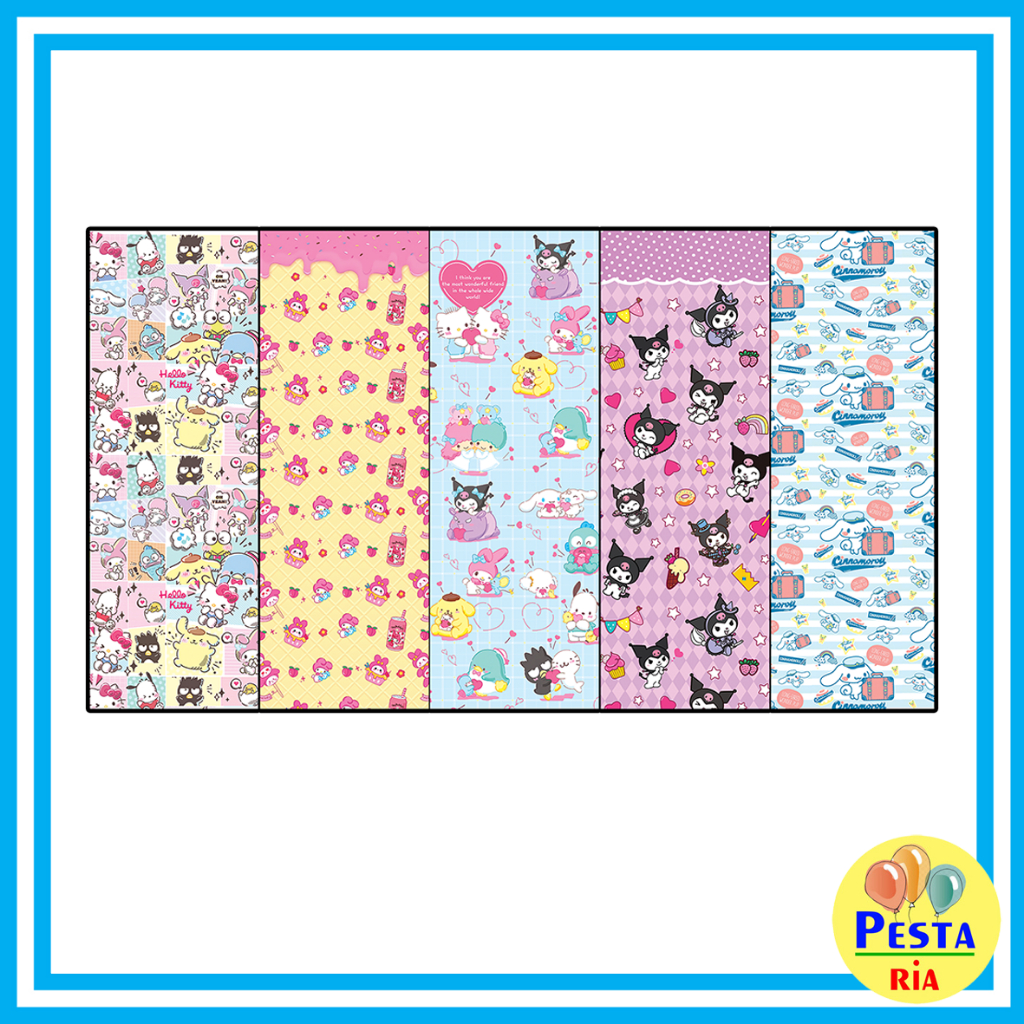 

MURAH !! Kertas kado JUMBO SANRIO, kertas kado karakter KUROMI, kertas kado JUMBO motif korea, Kertas Kado