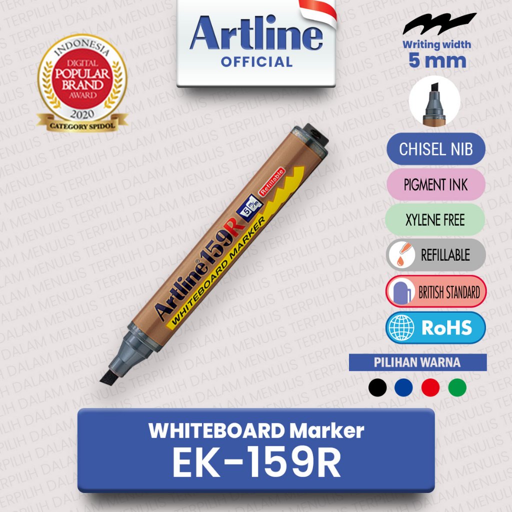 

(LIVE) ARTLINE Spidol Whiteboard Marker EK-159R 2