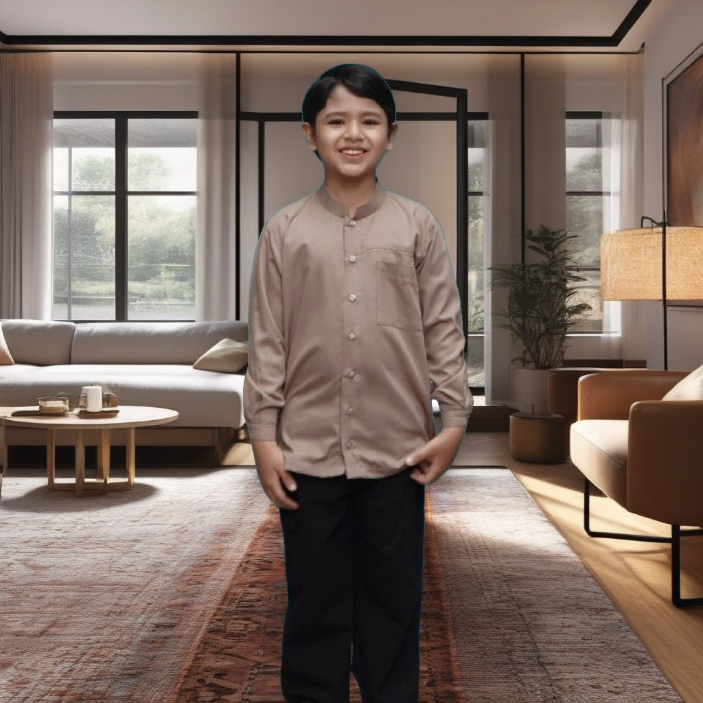 BAJU ANAK KOKO LENGAN PANJANG ETHICA KAHFI KIDS 112 CREAM