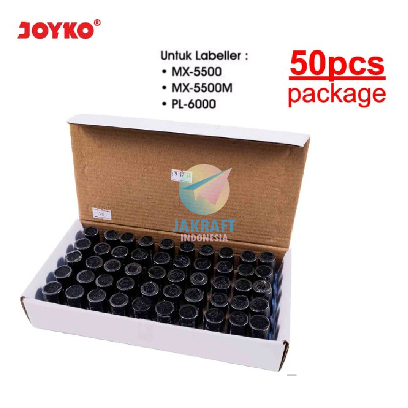

(50 Pcs) Tinta Label Harga 1 Baris JOYKO IR-20 Refill Alat Mesin Cetak Labeller MX-5500 / MX-5500M / PL-6600 | PACK