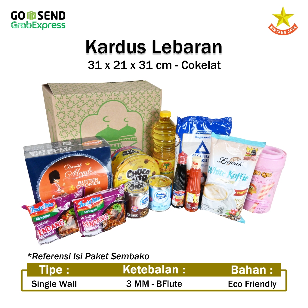 

Box Parcel 31x21x31 Coklat (Sedang) Kardus/Box/Patce/Lebaran/Idul Fitri/Sembako