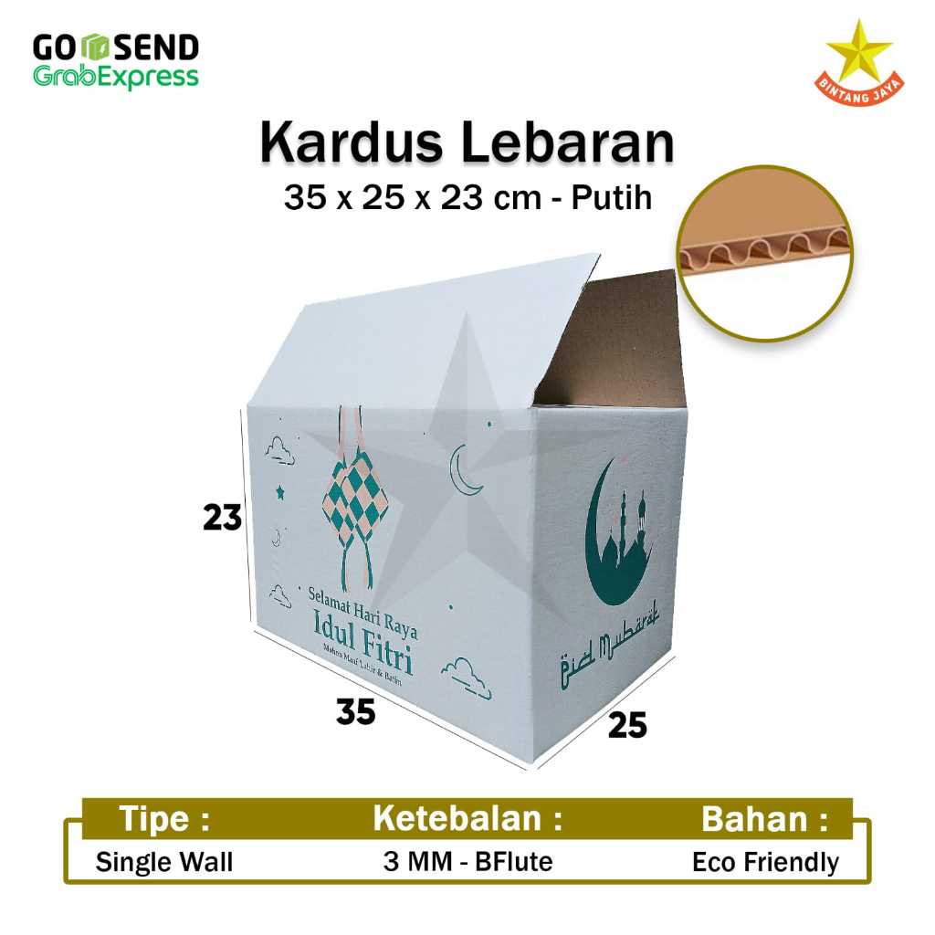 

Kardus Parcel Sembako Lebaran / Box Parcel - 35 x 25 x 23 cm