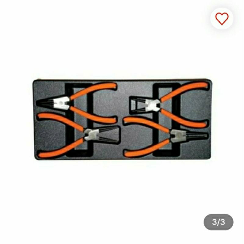 Krisbow Set Tang Snap Ring 7 Inci 4 Pcs