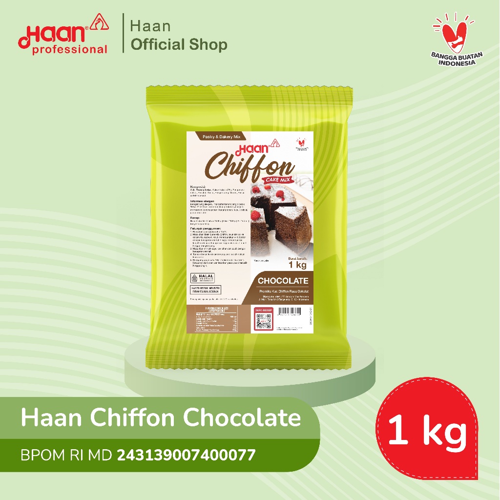 

Haan Cake Mix Chiffon Chocolate 1Kg