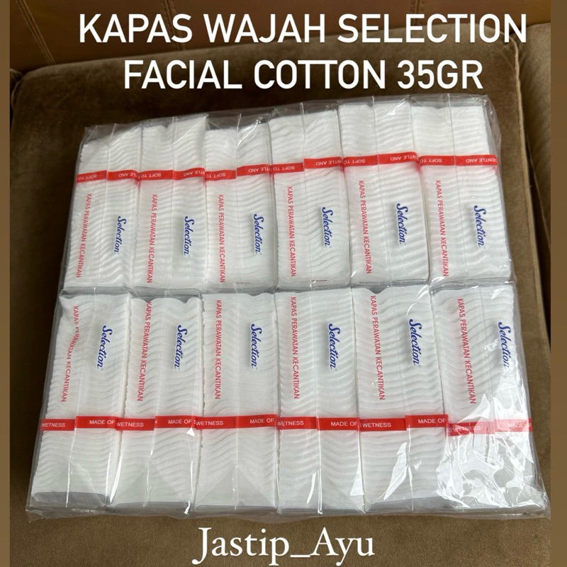 [1 lusin] Kapas Wajah Selection 35gr | Facial cotton | Kapas pembersih wajah| kapas grosiran isi 12 
