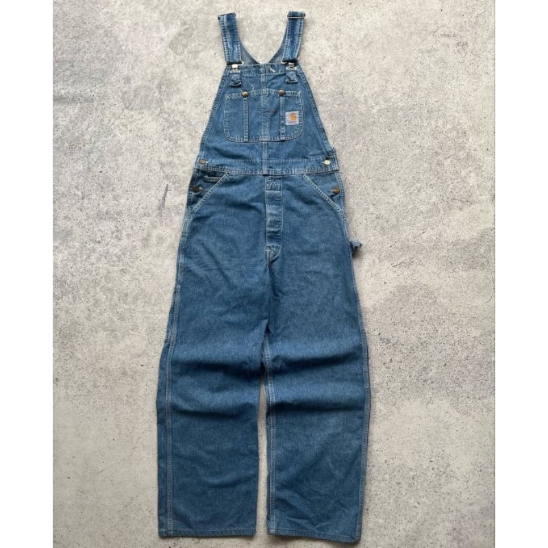 Overall Vintage Carhartt Double Knee Denim Colour Second