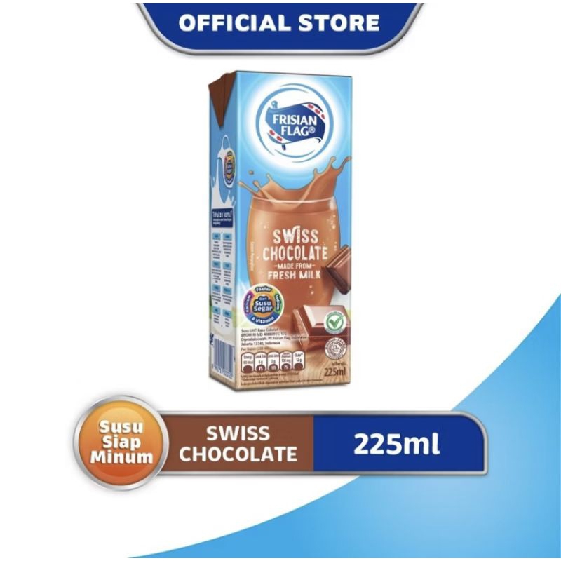 

[Promo] Frisian flag susu UHT swiss chocolate 225ml - 1 pcs