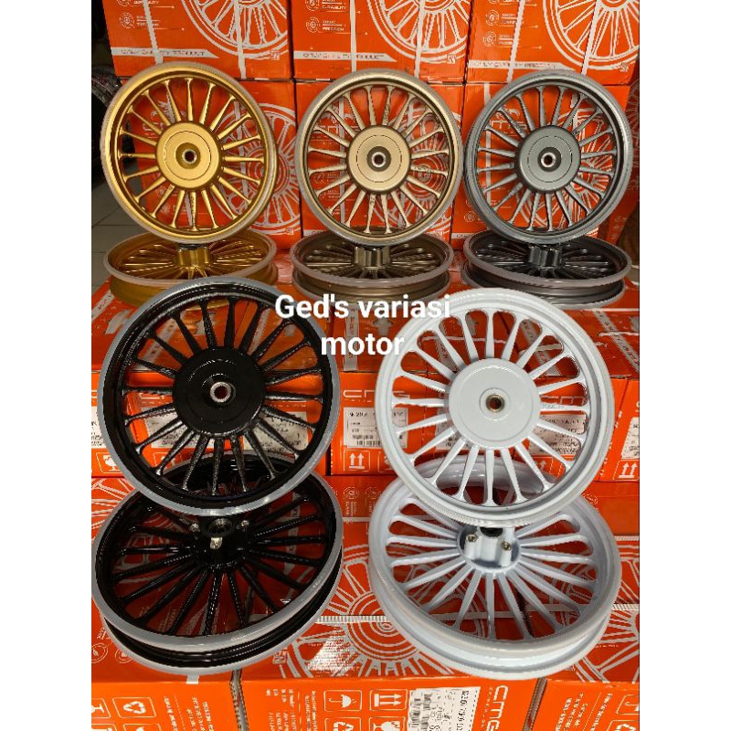VELG CMG MG20 MODEL DAYTONA PALANG 20 BEAT SCOOPY VARIO125/150 HITAM PUTIH GOLD BROWN