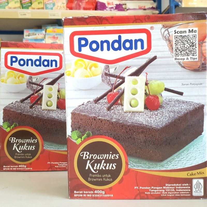 

Pondan Brownies Kukus 400Gr / Premix Brownies Kukus 400Gr / Tepung Instant Brownies Kukus 400Gr