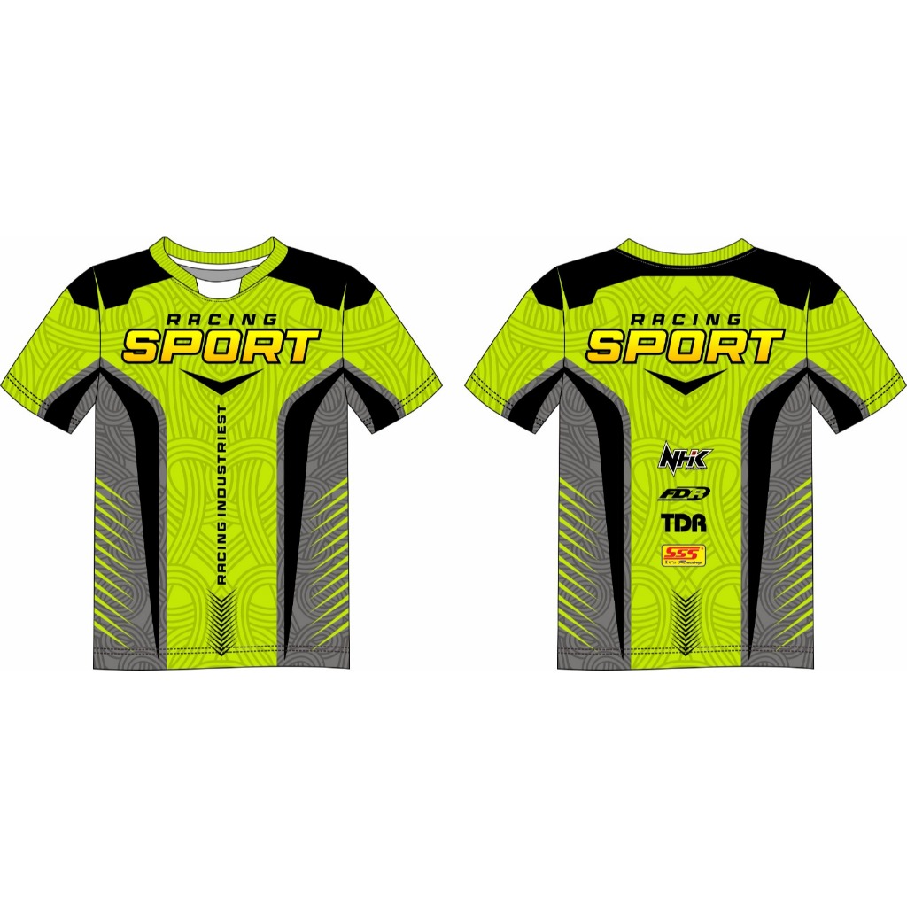 Baju Balap Olahraga Racing Atasan Olahraga Printing Dewasa Lengan Pendek