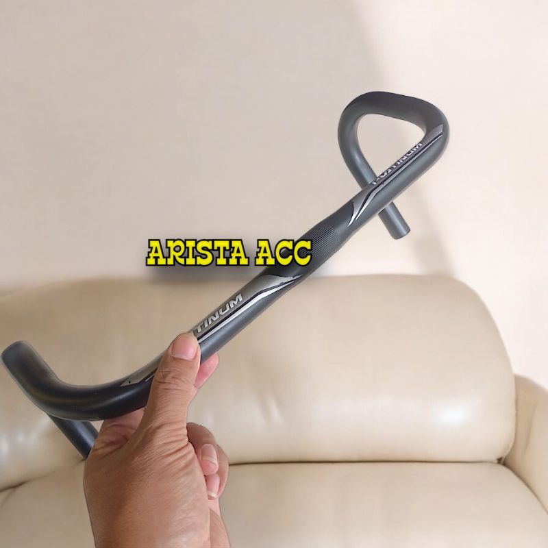25,4 x 420 MM Handlebar STANDAR Drop Bar Setang Stang Handlebars Dropbar Roadbike Balap Road Bike Fi