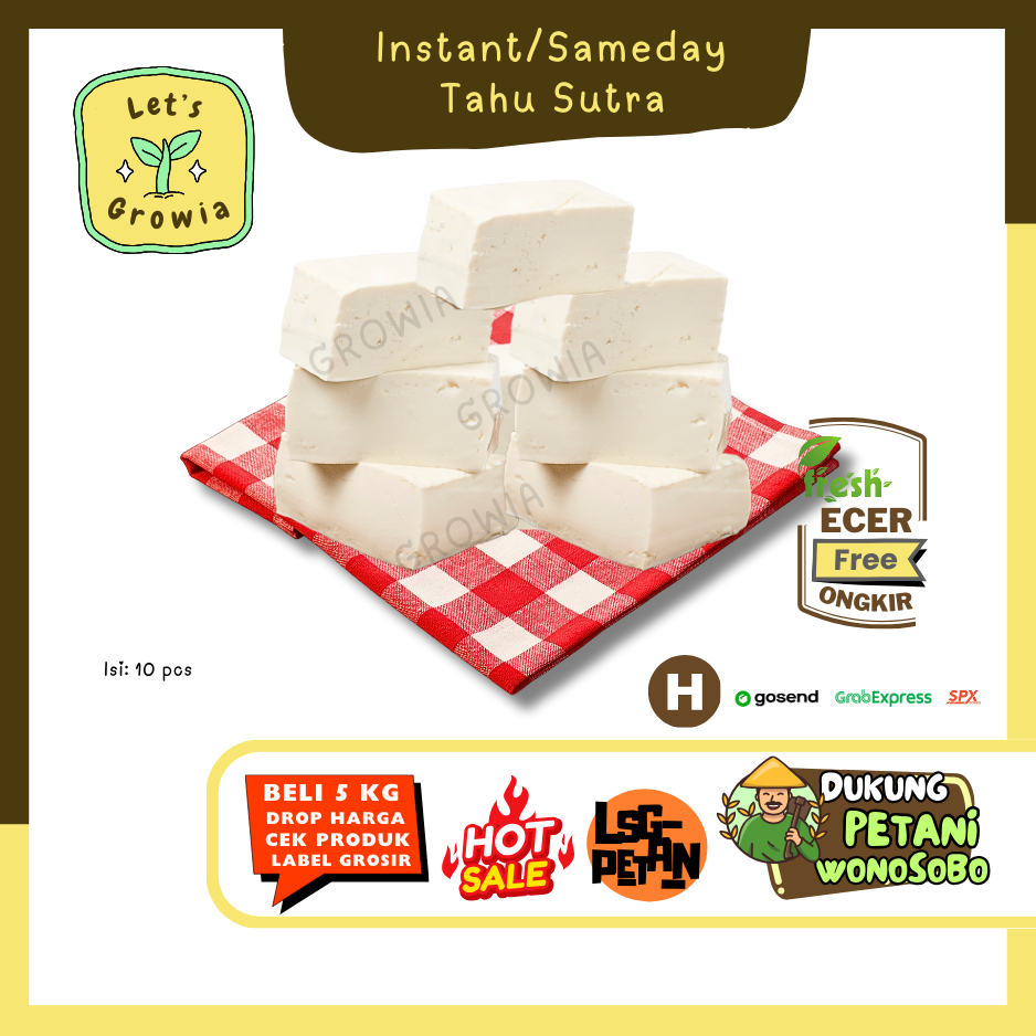 

Growia || Tahu Sutera /Tahu Sutra -- Hasil Petani Langsung Ecer Sayur Gunung (H)