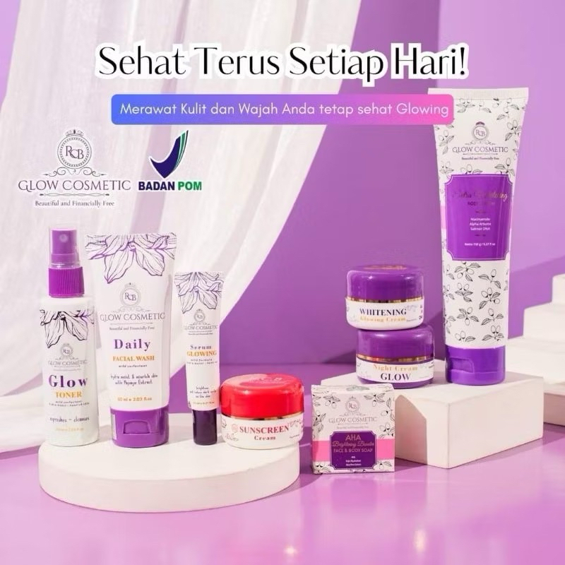 RCB GLOW PAKET SKINCARE|PAKET GLWOWING|CREAM WAJAH