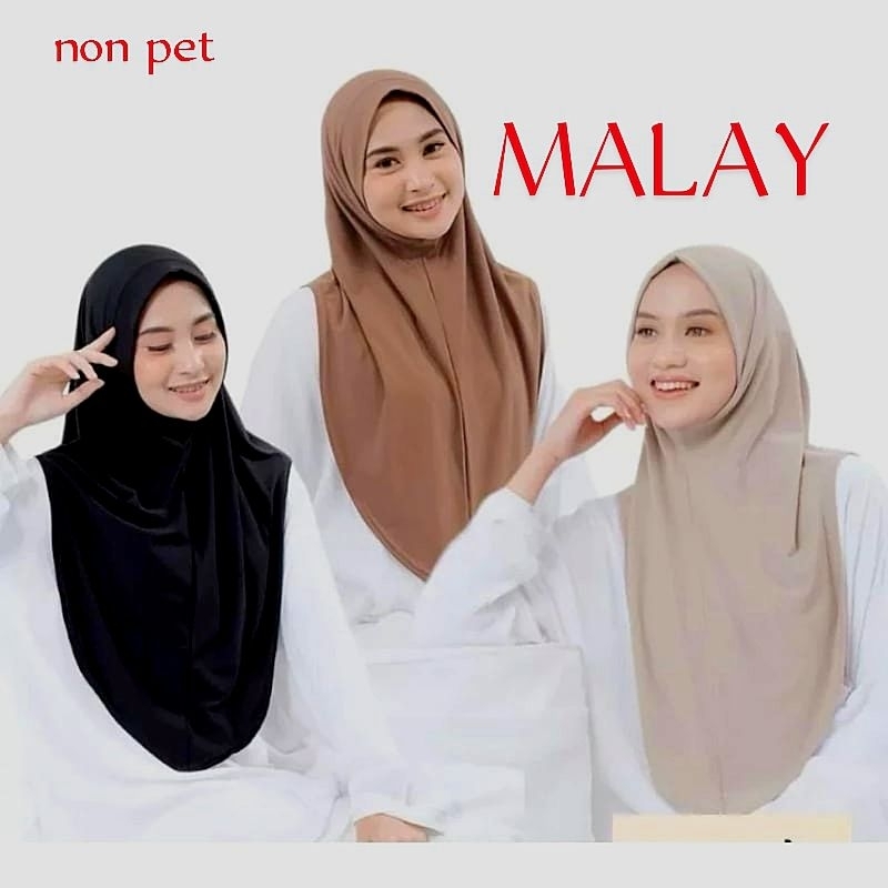 Hijab Instan Non Pet//Hijab Non Pet Malay