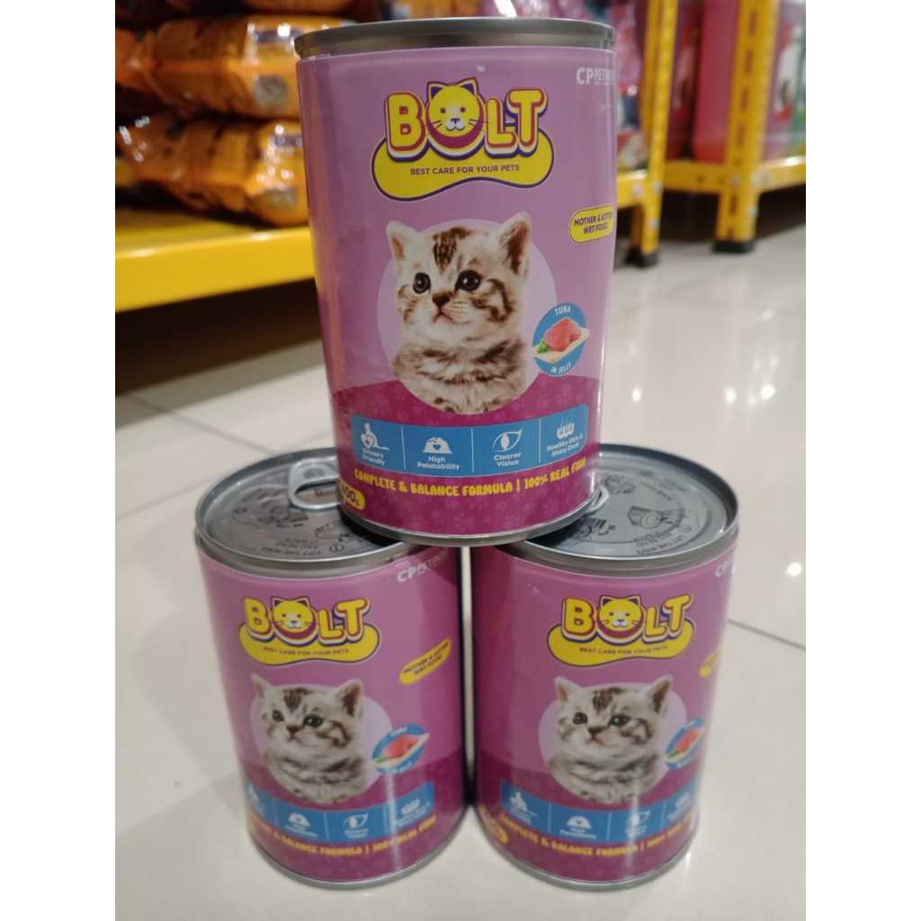 BOLT CAT KALENG 400GR MOTHER KITTEN / CAT FOOD BOLT CAT MOTHER KITTEN KALENG 400GR