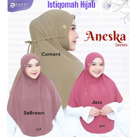 Hijab Daffi Jombo ANESKA Bergo Non Pad Terbaru