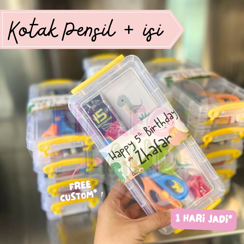 

Kotak Pensil + Isi || Paket Alat Tulis Sekolah Set Lengkap Stationery Package Souvenir Ulang Tahun Anak Custom Goodie Bag Hampers Peralatan Menulis FilleoLand-Digiprint Jakarta