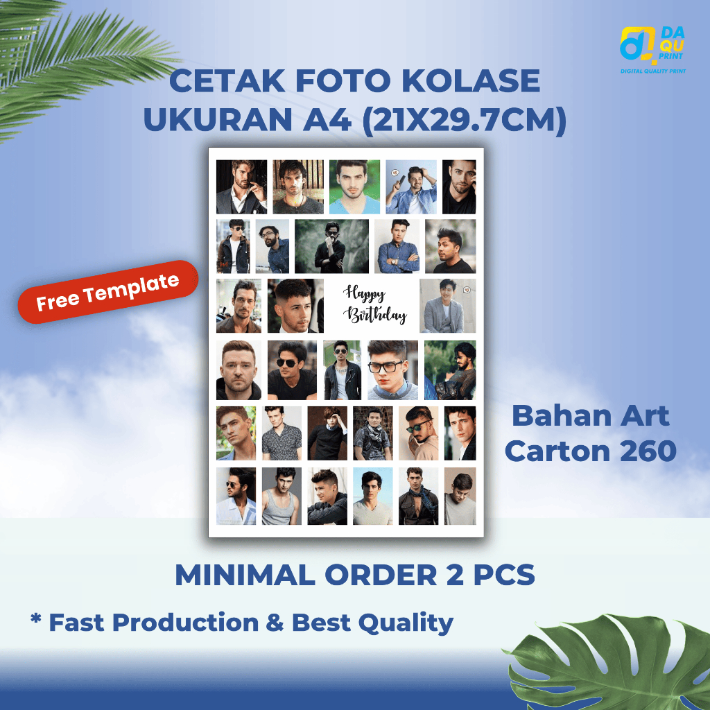 CETAK Foto Kolase Aesthetic - Bingkai A4