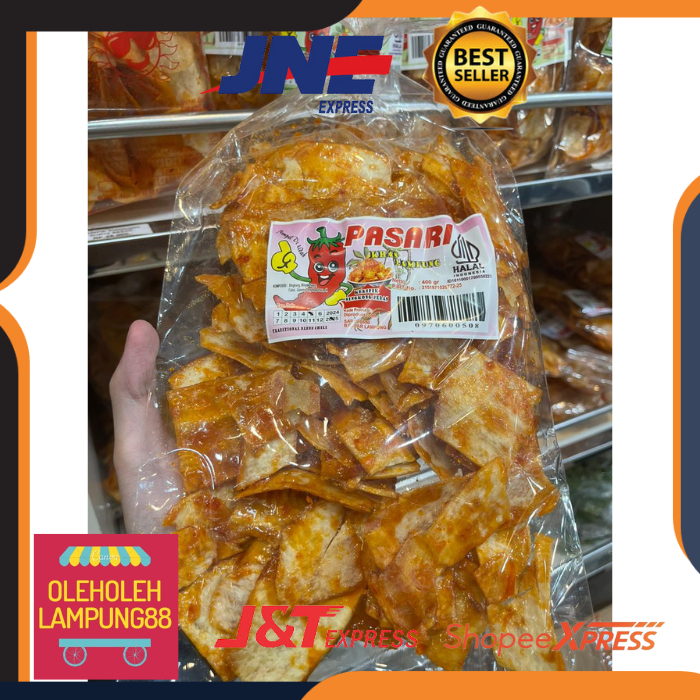 

Pasari Keripik Singkong Cabe Merah Kemasan 400Gr Keripik Cabe Merah Pedas Nikmat Oleh Oleh Lampung