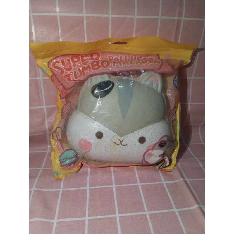 super jumbo poli head macaron squishy