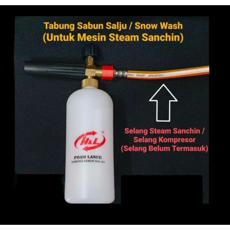 TABUNG SALJU SNOW WASH BUAT CUCI SALJU PAKAI SELANG KOMPRESOR TABUNG CUCI STEAM SALJU PAKAI SPRAYER