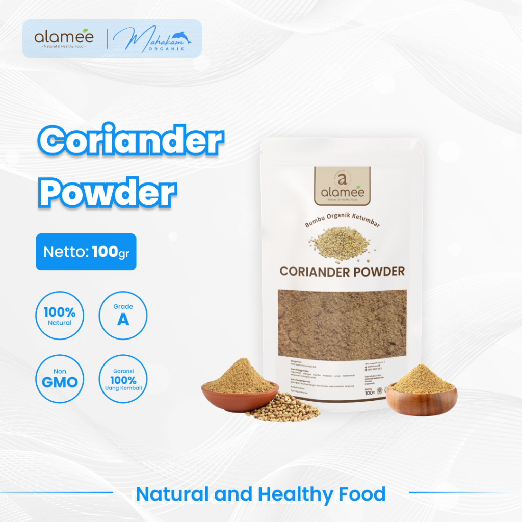 

ALAMEE Ketumbar Bubuk Coriander Powder Organik Bumbu Dapur Instan Masak Seasoning 100 Gram