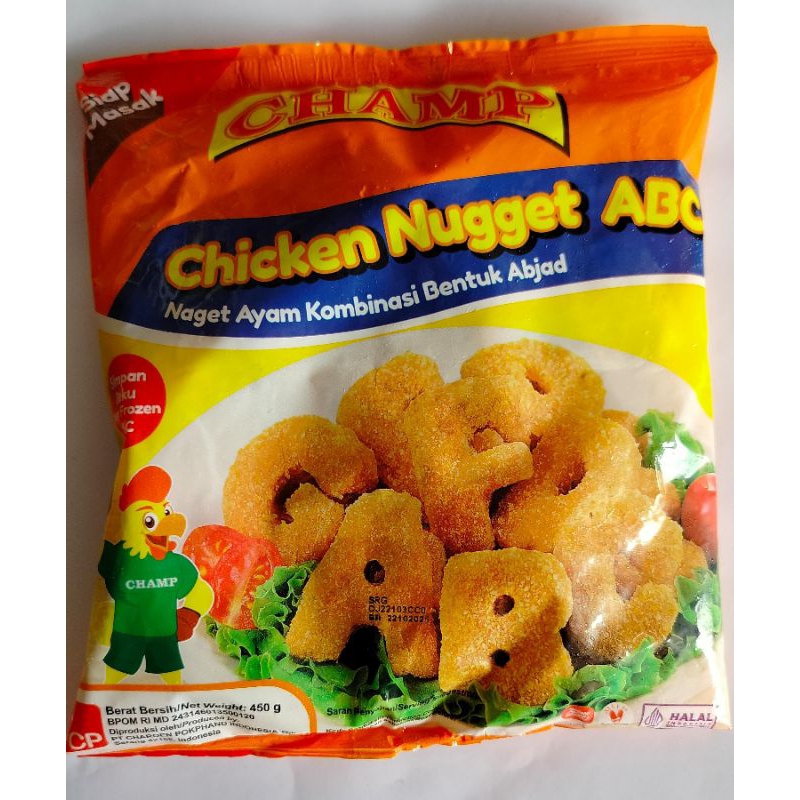 

Champ Chicken Nugget Naget Ayam ABC 450Gram