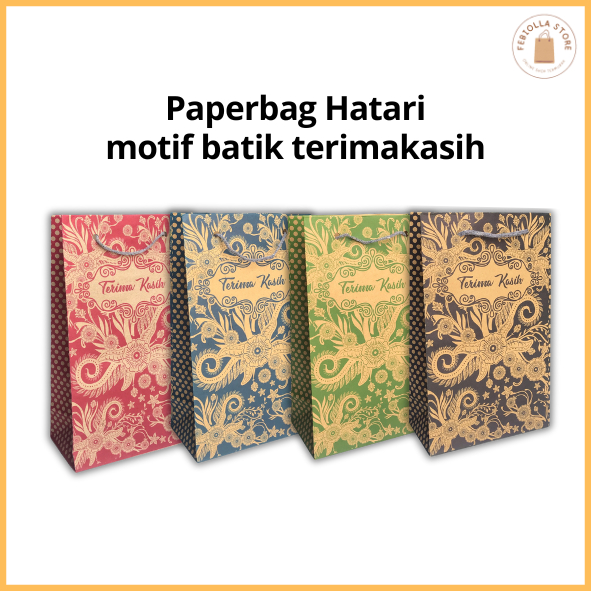

PAPERBAG MOTIF BATIK TERIMAKASIH MURAH Ukuran 15 X 8 X 25 / TAS KADO / TAS KERTAS /KANTONG KERTAS / PAPERBAG TRIMAKASIH / THANK YOU BAG