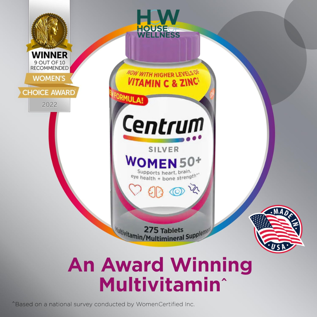 Multivitamin Centrum Silver Women 50 plus isi 275 tablet