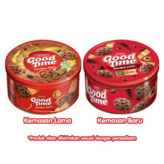 

Good Time Cookies Double Choc Kaleng 149 g