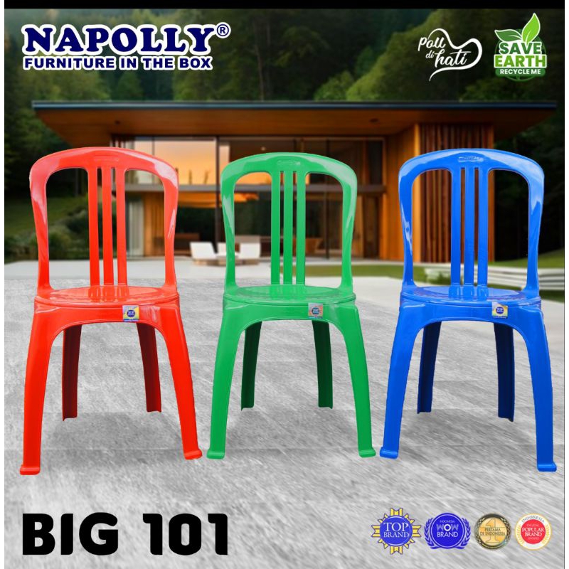 Paket 25 Kursi Sender Plastik Napolly Kursi Hajatan Pesta Makan BIG 101 Napoly Asli Napoli Original 