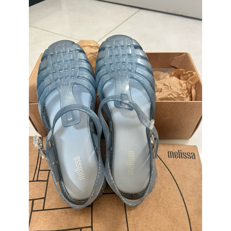preloved melissa possession shiny - gliter blue