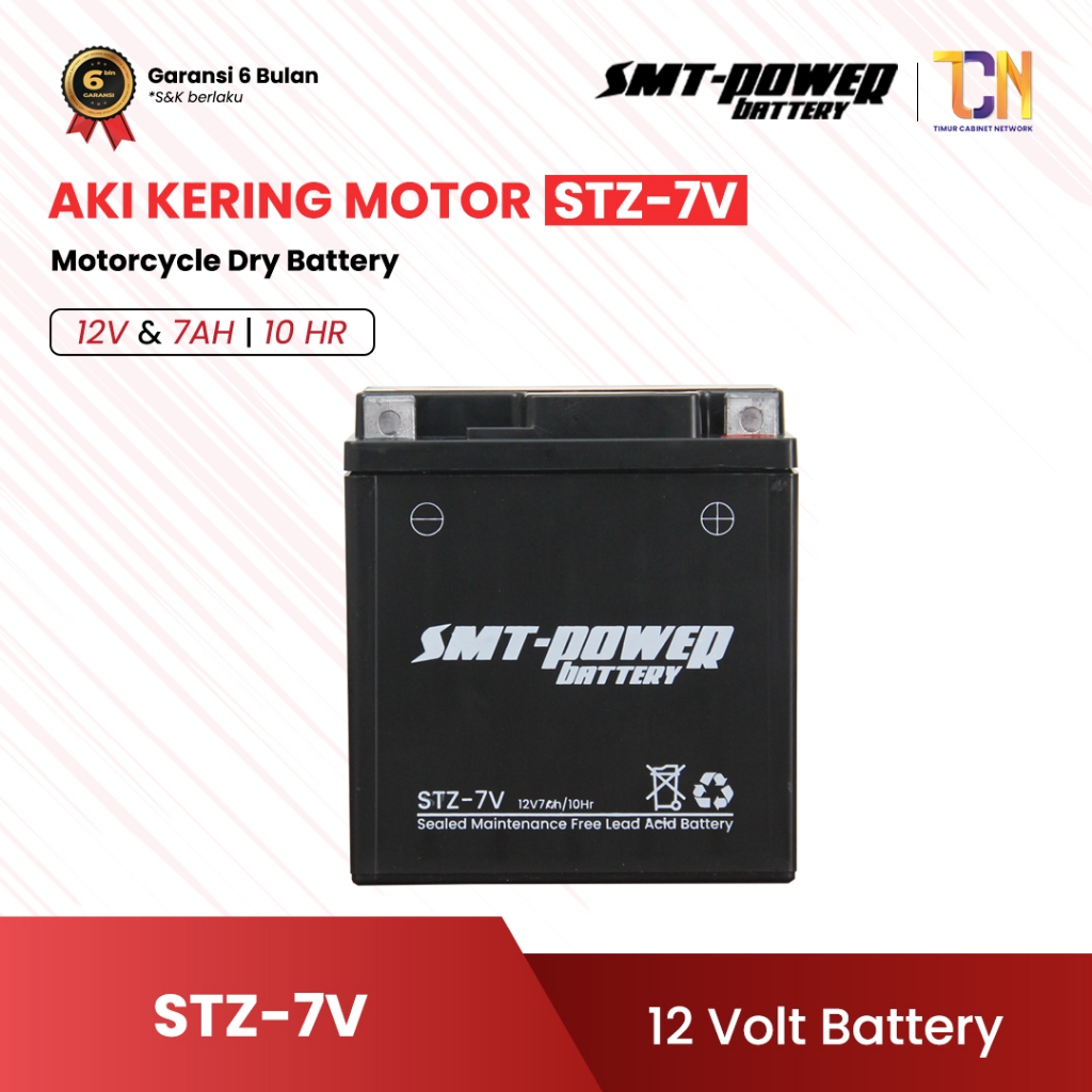 SAMOTO STZ7V UNTUK BATTERY AKI MOTOR SAMOTO 12V 7AH 10 HR /AKI KERING MOTOR