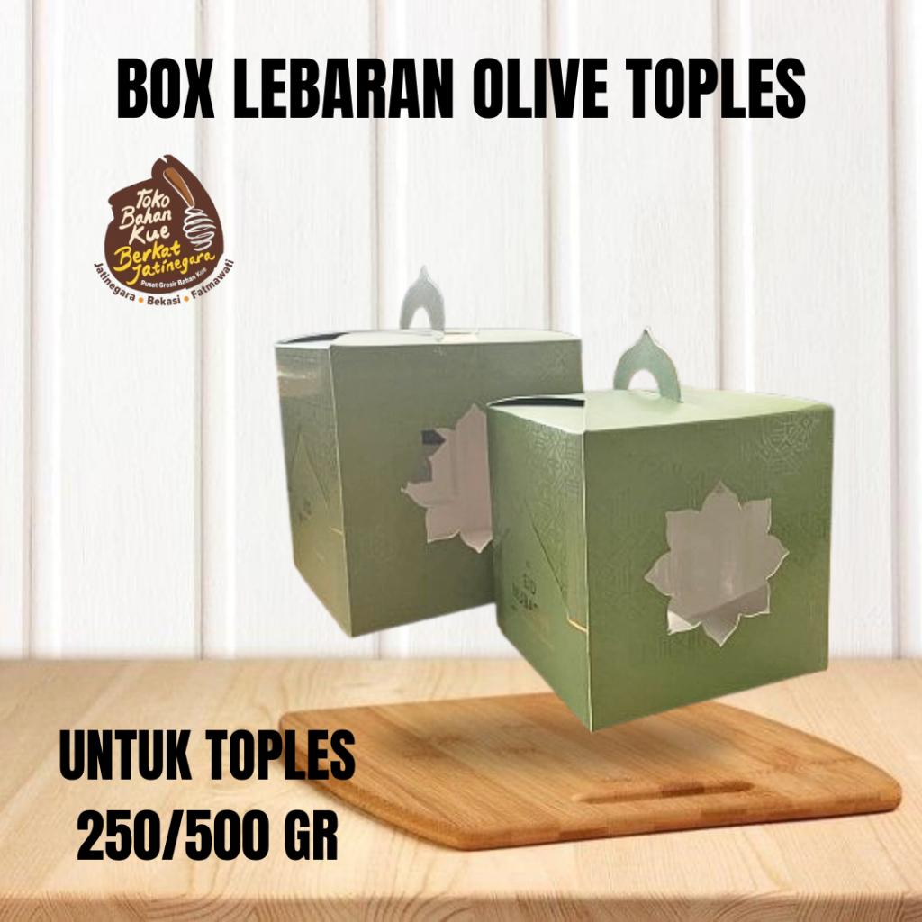 

BOX LEBARAN OLIVE TOPLES / DUS LEBARAN ISI TOPLES BULAT / BOX LUCU