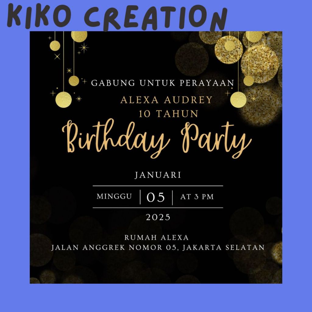 

Undangan Ulang Tahun Custom Lucu & Unik - Desain Sesuai Permintaan