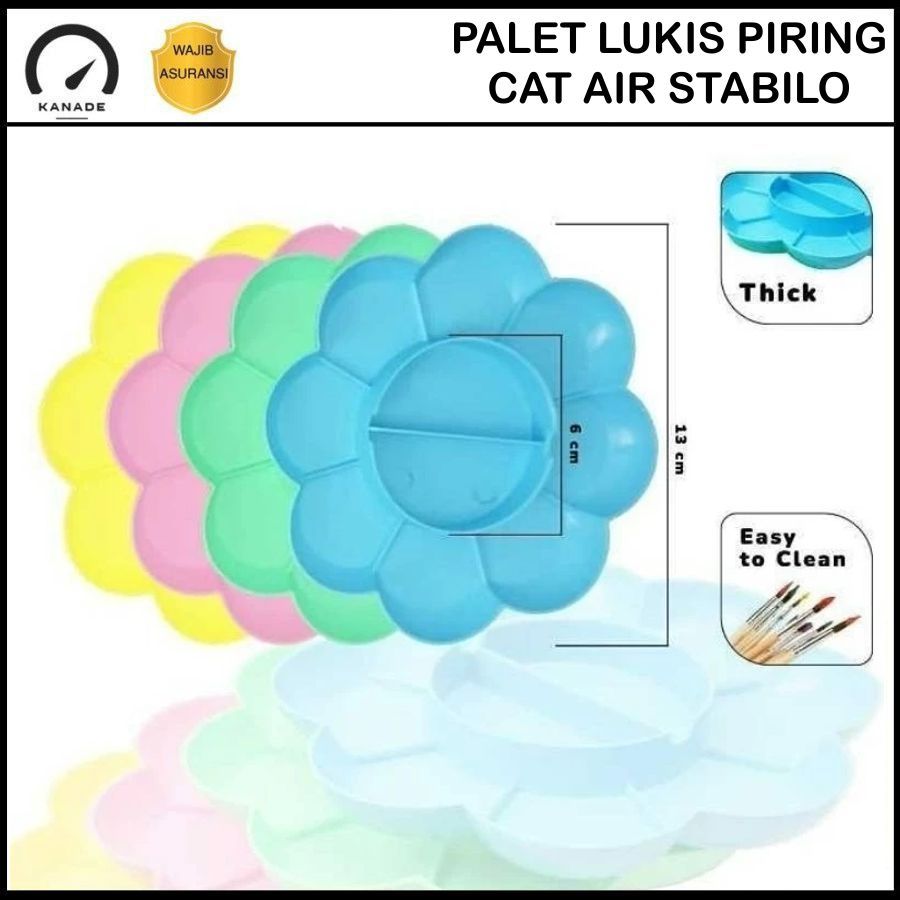 

Palet Warna Palet Warna Bentuk Bunga Palet Warna Bentuk Kaki Kecil Piring Campuran Pewarnaan Cat Air Warna-warni Palet Plastik untuk Anak-anak Dewasa Alat Seni